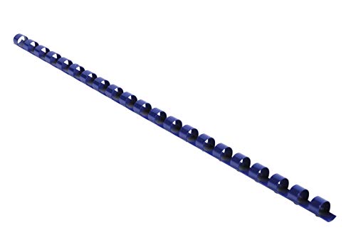 Exacompta - Ref 75202E Binderücken, 8 mm dick, 21 Ringe, geeignet für A4-Dokumente, für ca. 20-40 Blatt, aus PVC, Blau, 100 Stück von Exacompta