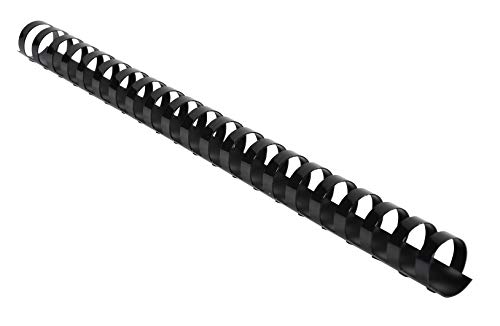 Exacompta - Ref 75601E – Bindekämme – 20 mm dick, 21 Ringe, geeignet für A4-Dokumente, für ca. 150–210 Blatt, aus PVC-Material – Schwarz (100 Stück) von Exacompta
