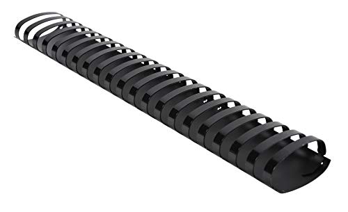 Exacompta - Ref 75901E – Binderücken – 45 mm dick, 21 Ringe, geeignet für A4-Dokumente, für ca. 300–410 Blatt, aus PVC-Material – Schwarz (50 Stück) von Exacompta