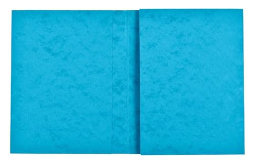 Exacompta - Ref. 35122E – Karton mit 80 Heftschoner 24 x 32 cm aus echtem Hochglanz-Karton, mit Beschriftungsfeld – Ideal für Schule, Hochschule, Universitäten – Farbe Türkis von Exacompta