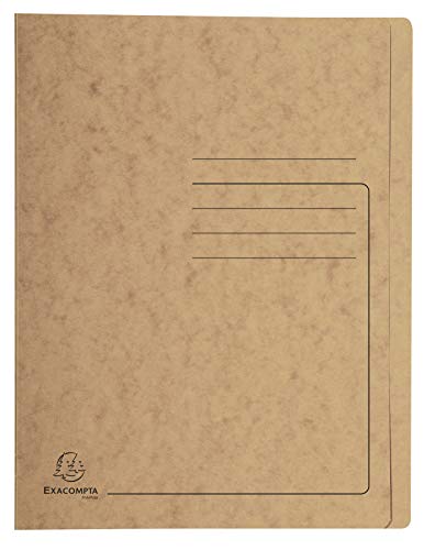 Exacompta - Ref. 39988E – Karton mit 25 Iderama-Dokumentenmappen aus Hochglanzkarton 355 g/m² – FSC®-zertifizierte Mappe – Maße 24 x 32 cm für DIN A4-Dokumente – Tabakfarben von Exacompta