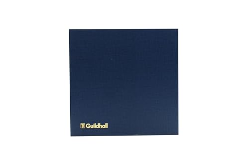 Exacompta - Ref. 51/3-9Z – Guildhall – Kontobuch, 300 x 200 mm, 3 Belastungsspalten und 9 Spalten, 80 Seiten 95 g/m² Ledger Qualitätspapier, traditionell genäht, fester Einband, blauer Vinyl-Einband von Exacompta