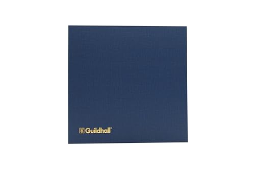 Exacompta - Ref. 51/7-14Z – Guildhall – Kontobuch, 298 x 305 mm, 7 Lastschrift- und 14 Spalten, 80 Seiten 95 g/m² Ledger Qualitätspapier, fester Einband, blauer Vinyl-Einband, traditionell genäht von Exacompta
