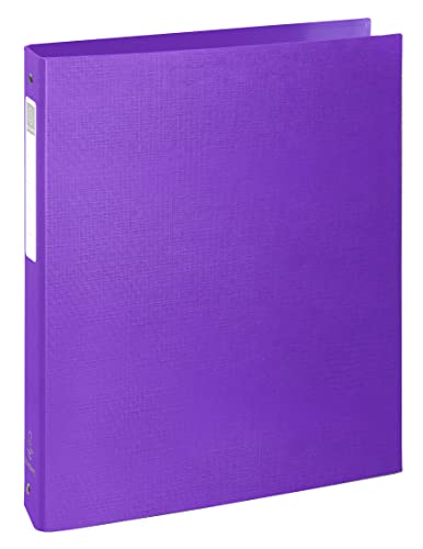 Exacompta - Ref. 51657E - 1 Ordner mit fester Rückseite, Teksto, 4 runde Ringe, Durchmesser 30 mm, Rücken 40 mm, Außenmaße 32 x 26 cm, Format A4, Farbe: Violett von Exacompta