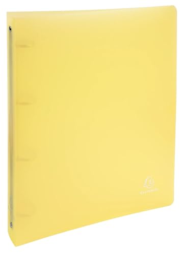 Exacompta - Ref. 51979E – Karton mit 15 Ordnern, Chromalin, 4 runde Ringe, Durchmesser 30 mm, Rücken 40 mm, Maße 32 x 26,8 cm, A4 Maxi, Gelb von Exacompta