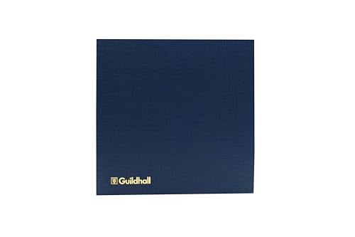 Exacompta - Ref. 52/10Z – Guildhall – Rechnungsbuch, 298 x 305 mm, 10 Spalten, 160 Seiten 95 g/m² Ledger Qualitätspapier, fester Einband, blauer Vinyl-Einband, traditionell genäht von Exacompta