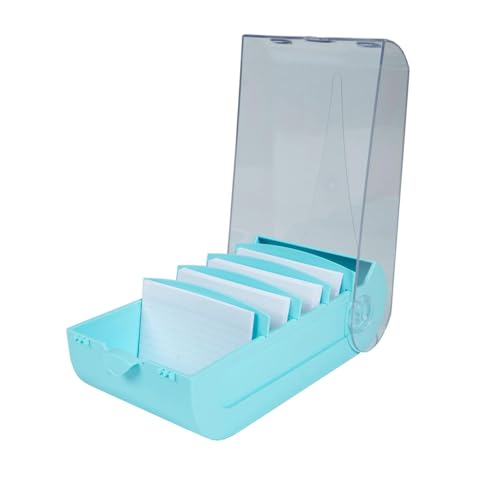 Exacompta - Ref. 5346323D – Karton mit 8 Learning Box BUNNYBOX A7 Aquarell – Maße 25 x 13,2 x 8,5 cm – Farbe Pastellgrün/Kristall – für bis zu 900 Karten im A7-Format von Exacompta