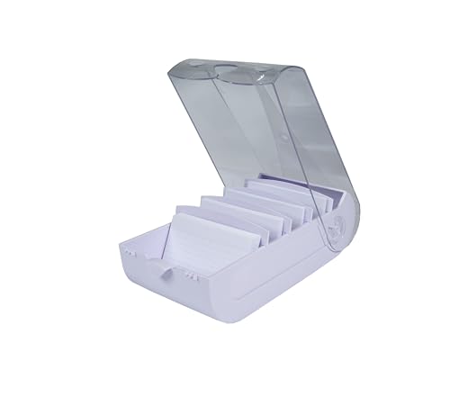 Exacompta - Ref. 5346423D - Karton mit 8 Learning Box BUNNYBOX A7 Aquarell - Maße 25 x 13,2 x 8,5 cm - Farbe Lila/Kristall - Kapazität bis zu 900 Karten im Format A7 von Exacompta