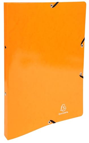 Exacompta - Ref. 54884E - Karton mit 20 Ringbüchern aus Glanzkarton - mit Gummibändern - 2 runde Ringe 15 mm - Rücken 20 mm - Außenmaße 32 x 25 cm - A4 Ordnerformat - Orange Exacompta - Ref. 54884E - Karton mit 20 Ringbüchern aus Glanzkarton - mit Gummibändern - 2 runde Ringe 15 mm - Rücken 20 mm - Außenmaße 32 x 25 cm - A4 Ordnerformat - Orange von Exacompta