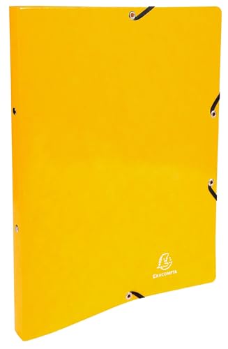 Exacompta - Ref. 54899E - Karton mit 20 Ringbüchern aus Glanzkarton - mit Gummibändern - 2 runde Ringe 15 mm - Rücken 20 mm - Außenmaße 32 x 25 cm - Ordnerformat A4 - Gelb Exacompta - Ref. 54899E - Karton mit 20 Ringbüchern aus Glanzkarton - mit Gummibändern - 2 runde Ringe 15 mm - Rücken 20 mm - Außenmaße 32 x 25 cm - Ordnerformat A4 - Gelb von Exacompta