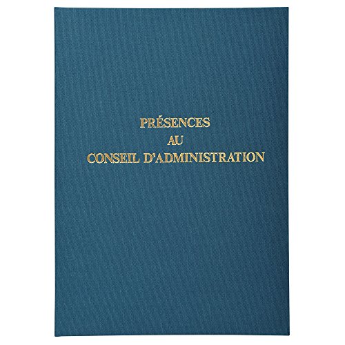 Exacompta - Ref. 71E – 1 rechtliches Register PRÄSENCES IM ADMINISTRATT – Maße 29,7 x 21 cm – Format A4 – 100 nummerierte Seiten – Hardcover mit blauer Leinwand von Exacompta