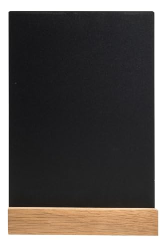 Exacompta - Ref. 85240D – Karton mit 20 Nachrichtenhalter mit Holzsockel A5, Tischtafel – Schiefer Menühalter doppelseitig – für Café, Bar, Restaurant, Foodtruck – 14,8 x 5,2 x 21 cm – Schwarz Exacompta - Ref. 85240D – Karton mit 20 Nachrichtenhalter mit Holzsockel A5, Tischtafel – Schiefer Menühalter doppelseitig – für Café, Bar, Restaurant, Foodtruck – 14,8 x 5,2 x 21 cm – Schwarz von EXACOMPTA