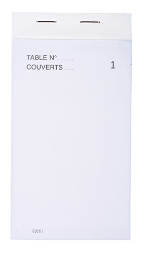 Exacompta - Ref. 96201E – Packung mit 10 Blöcken – Restaurantauftragsbuch – 50 weiße Blätter in 2 nummerierten Exemplaren – Vertikales Format 8 x 15 cm Exacompta - Ref. 96201E – Packung mit 10 Blöcken – Restaurantauftragsbuch – 50 weiße Blätter in 2 nummerierten Exemplaren – Vertikales Format 8 x 15 cm von EXACOMPTA
