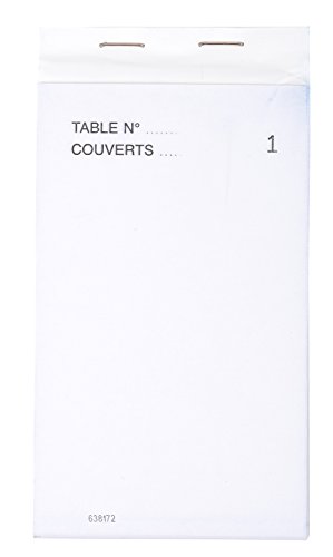 Exacompta - Ref. 96202E – Packung mit 10 Blöcken – Restaurantauftragsbuch – 50 weiße Blätter in 3 nummerierten Exemplaren – Vertikales Format 8 x 15 cm von Exacompta