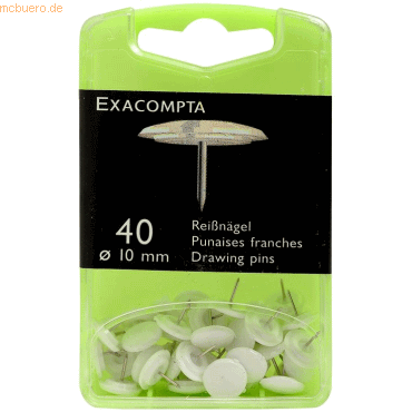 Exacompta Reißnägel 10mm weiß VE=40 Stück von Exacompta