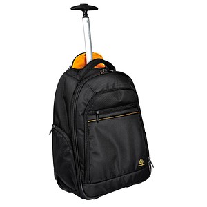 Exacompta Rucksack-Trolley Exactive Kunstfaser schwarz, orange von Exacompta