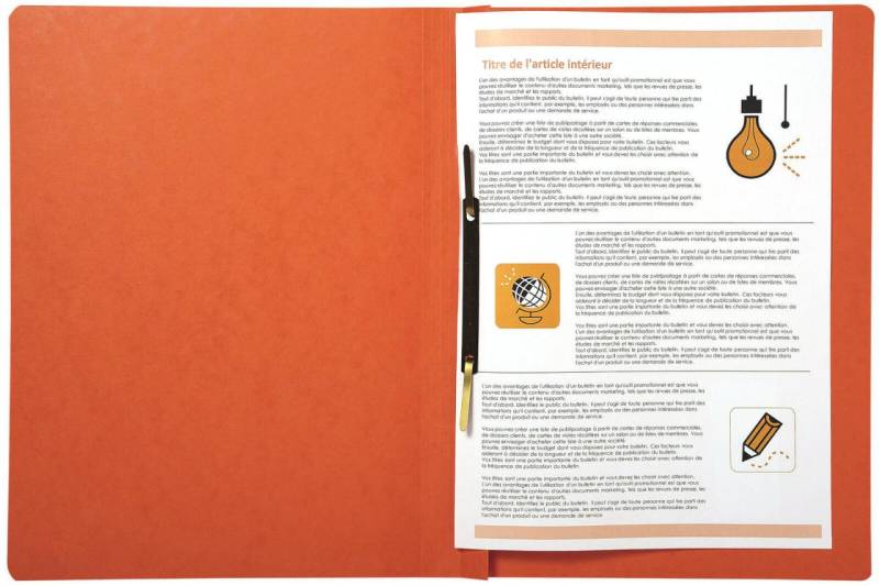 Exacompta Schnellhefter DIN A4 Colorspankarton orange von Exacompta