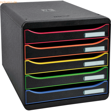 Exacompta Schubladenbox BIG-BOX PLUS 309914D 5 Schübe harlekin/schwarz von Exacompta