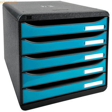 Exacompta Schubladenbox Big-Box Plus Iderama 5 Fächer schwarz/glossy t von Exacompta