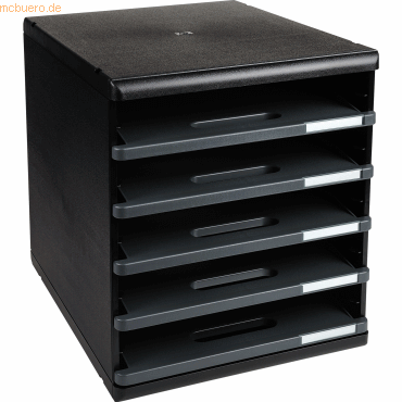 Exacompta Schubladenbox Modulo 303714D A4+ 5 Schübe offen schwarz/dunk Exacompta Schubladenbox Modulo 303714D A4+ 5 Schübe offen schwarz/dunk von Exacompta