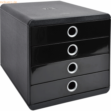 Exacompta Schubladenbox Pop-Box 314438D A4+ 4 Schübe schwarz/si Exacompta Schubladenbox Pop-Box 314438D A4+ 4 Schübe schwarz/si von Exacompta