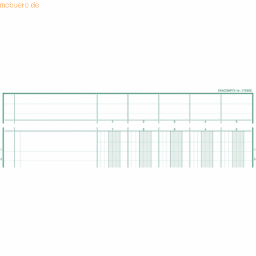 Exacompta Spaltenbuch A4 Karton mit Kopfleiste 5 Spalten 40 Blatt von Exacompta