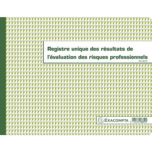 Piqure 6617E 24x32cm - registre unique des résultatsdel'évaluationdesrisquesprofessionnels60pages von Exacompta
