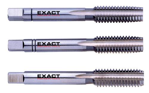 Exact 00080 Handgewindebohrer-Set 3teilig metrisch M8 1.25mm Rechtsschneidend DIN 352 HSS 1 Set von Exact