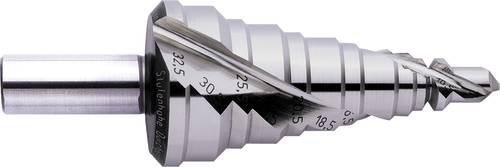Exact 05313 HSS Stufenbohrer 7 - 30.5 mm, 7 - 32.5 mm, M12 - M32 TiN Gesamtlänge 96mm Zylinderschaf von Exact