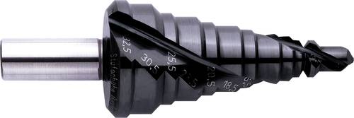 Exact 05317 HSS Stufenbohrer 7 - 38.5 mm, 7 - 40.5 mm, M12 - M40 TiAIN Gesamtlänge 110mm Zylindersc von Exact