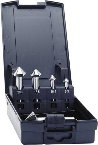 Exact 05528 Kegelsenker 5teilig 6.3 mm, 10.4 mm, 16.5 mm, 20.5 mm, 25mm HSS TiAIN Zylinderschaft 1 S von Exact