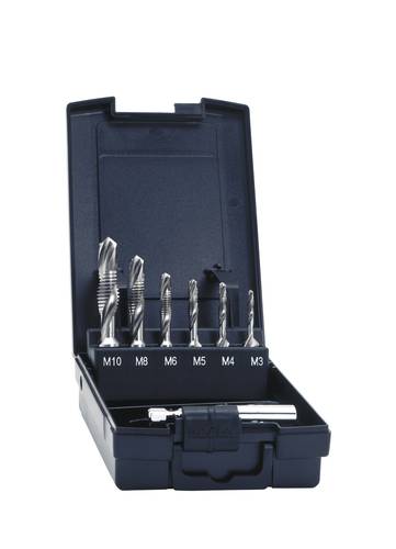 Exact 05877 Kombigewindebohrer 7teilig metrisch M3, M4, M5, M6, M8, M10 Rechtsschneidend HSS-E 1 Set von Exact