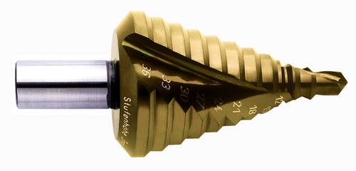 Exact 07035 HSS Stufenbohrer 6 - 36mm TiN Gesamtlänge 86mm 3-Flächenschaft 1St. von Exact