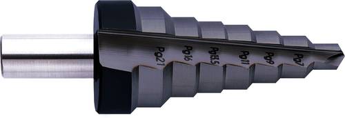 Exact 25301 HSS Stufenbohrer PG7 - PG21, 11.4 - 26.75mm TiAIN Gesamtlänge 92mm Zylinderschaft 1St. von Exact