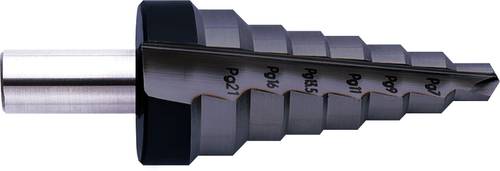 Exact 25303 HSS Stufenbohrer PG7 - PG29, 12.5 - 37mm TiAIN Gesamtlänge 92mm Zylinderschaft 1St. von Exact