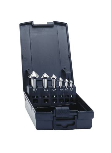 Exact 50212 Kegelsenker-Set 5teilig 6.3 mm, 8.3 mm, 10.4 mm, 12.4 mm, 16.5 mm, 20.5mm HSS Zylindersc von Exact