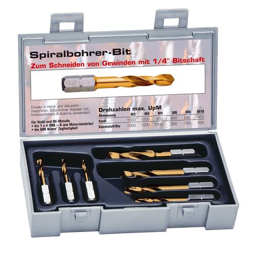 Exact 50896 HSS Metall-Spiralbohrer-Set 8teilig DIN 3126 1/4  (6.3 mm) 1 Set von Exact