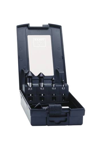 Exact 51158 Kegelsenker-Set 5teilig 6.3 mm, 10.4 mm, 16.5 mm, 20.5 mm, 25mm HSS TiAIN Zylinderschaft von Exact