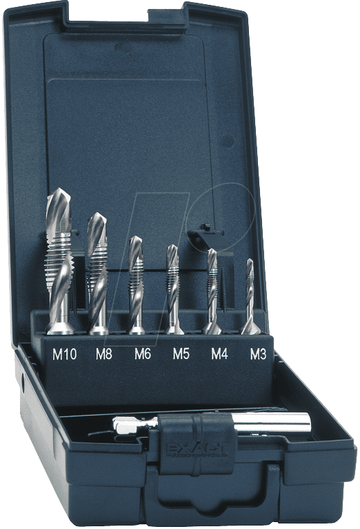 GB-SATZ M3-M10 - Bitgewindebohrersatz, 3-in-1, M3 - M10, 7 -teilig von Exact
