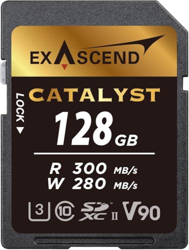 Exascend Catalyst SD-Karte, 128 GB, UHS-II / V90 / U3 / Klasse 10, Lesen: 300 MB/s, Schreiben: 280 MB/s Exascend Catalyst SD-Karte, 128 GB, UHS-II / V90 / U3 / Klasse 10, Lesen: 300 MB/s, Schreiben: 280 MB/s von Exascend