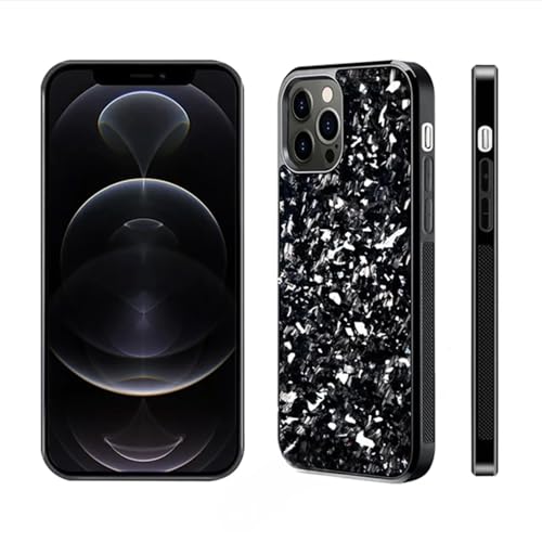 Exawo Carbon Handyhülle kompatibel mit iPhone (Silber, iPhone 14 Pro Max) von Exawo