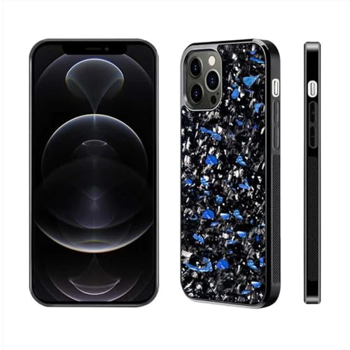Exawo Carbon Handyhülle kompatibel mit iPhone (Blau, iPhone 15 Pro Max) von Exawo
