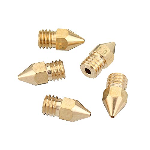 ExcLent 5Pcs 1.75Mm/1.0Mm Copper Mk8 Thread Extruder Nozzle for 3D Printer von ExcLent