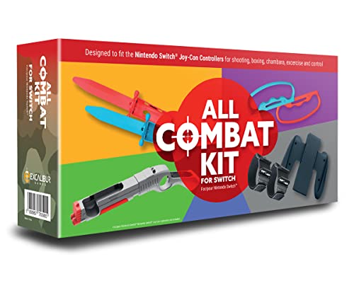 All Combat Kit for Switch - 8 in 1 with Swords, Rifle, Boxing Grips, Vertical Joypad & Leg/Arm Straps von Meridiem Games