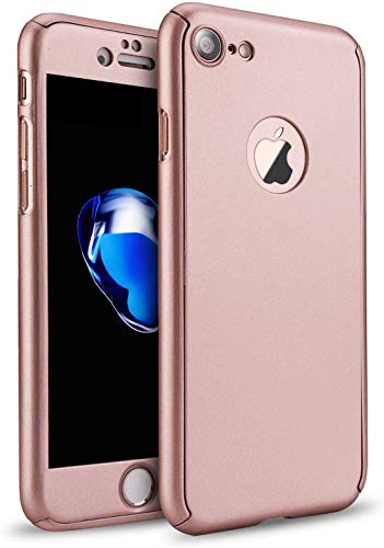Excellentas 360 Full-Cover Hülle mit Panzerglas kompatibel mit iPhone 6 Plus, 6s Plus Schutzhülle Cover Case Schutz-Folie Glasprotector in Rose Excellentas 360 Full-Cover Hülle mit Panzerglas kompatibel mit iPhone 6 Plus, 6s Plus Schutzhülle Cover Case Schutz-Folie Glasprotector in Rose von Excellentas