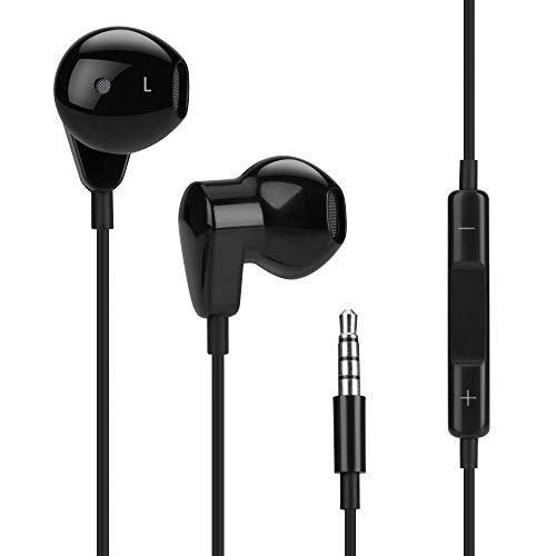 Excellentas In Ear Kopfhörer Ohrhörer Headset AUX 3,5 mm Jack Klinke mit Mirkofon kompatibel mit iPhone, Samsung Galaxy, Huawei, Sony Xperia, LG, BlackBerry, Asus, Nokia, HTC, etc. in schwarz Excellentas In Ear Kopfhörer Ohrhörer Headset AUX 3,5 mm Jack Klinke mit Mirkofon kompatibel mit iPhone, Samsung Galaxy, Huawei, Sony Xperia, LG, BlackBerry, Asus, Nokia, HTC, etc. in schwarz von Excellentas