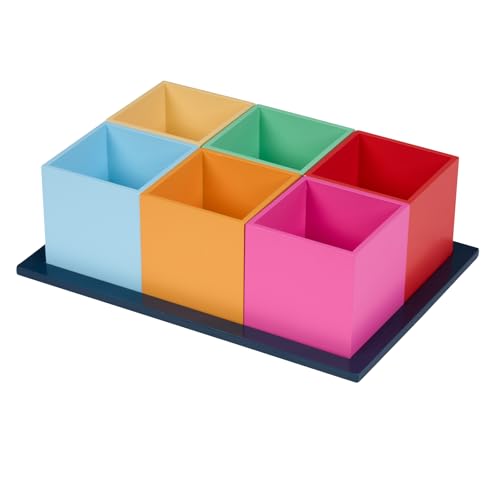 Excellerations Sortierboxen aus Holz, Regenbogenfarben, 6 Stück, mit Tablett Excellerations Sortierboxen aus Holz, Regenbogenfarben, 6 Stück, mit Tablett von Excellerations
