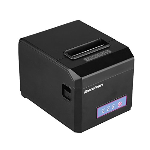 Excelvan USB 300mm/sec 80mm Thermodrucker AUTO-CUT Quittungsdrucker Bondrucker mit USB COM Internet(100M) Anschluss von Excelvan