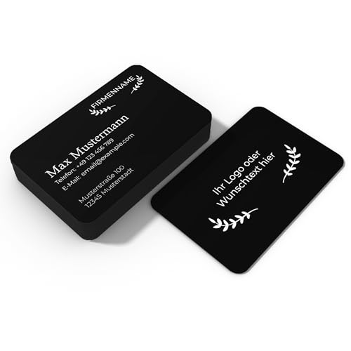 Premium Aluminium-Visitenkarten personalisiert (85x55mm), 0,2/0,4/0,8mm Dicke, hochwertige Gravur, hohe Qualität, selbst gestalten für Business, Unternehmen, Startup (Natural Harmony, 0,4mm) von Exclusa
