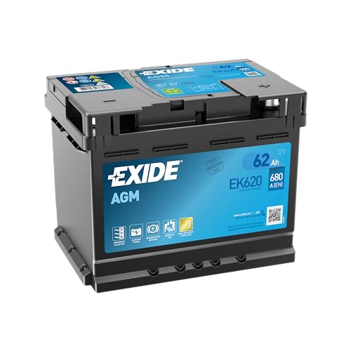 Autobatterie EXIDE 62, Ah 680, A/EN EK620 L 242mm B 175mm H 190mm NEU von Exide